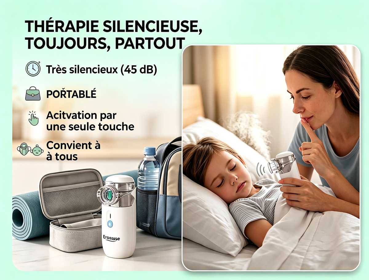 Nebulizador Portátil Eronase para Adultos e Crianças
